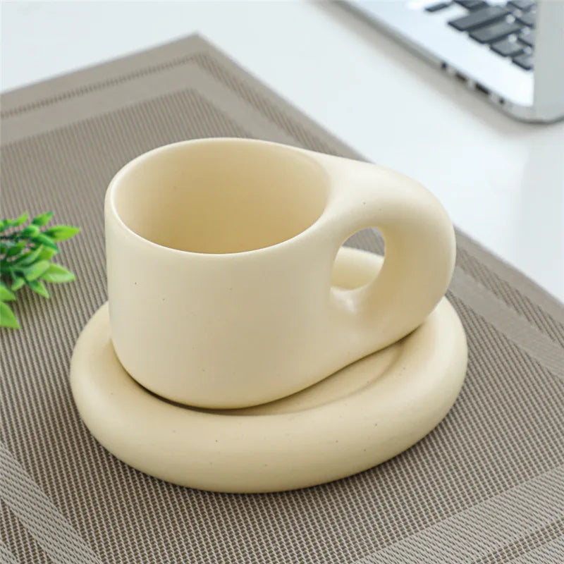 Ceramic Coffee Cup With Tray