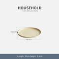 Modern Pure And Fresh Color Round Tableware Kitchen Plates