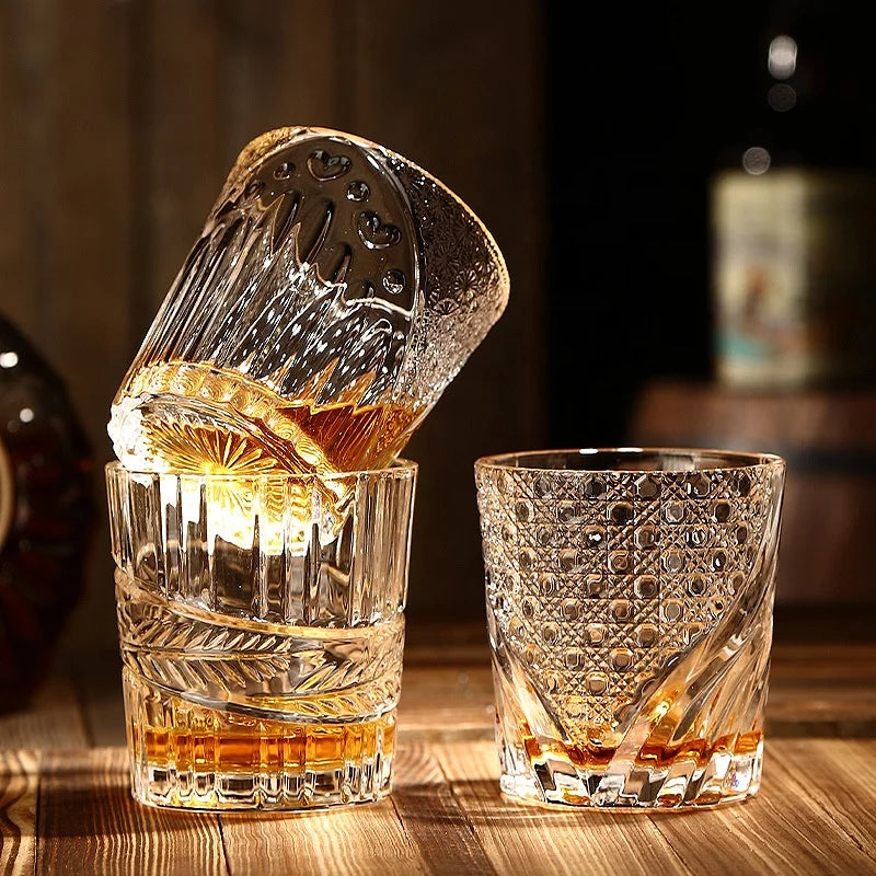 Old Fashioned Clear Whisky Glasses