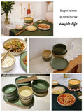 Modern Pure And Fresh Color Round Tableware Kitchen Plates